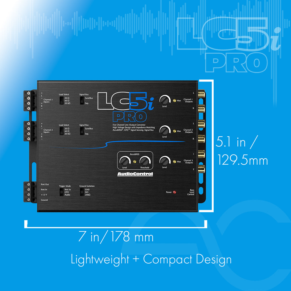 AudioControl LC5i PRO 5-Channel Line Output Converter with AccuBass