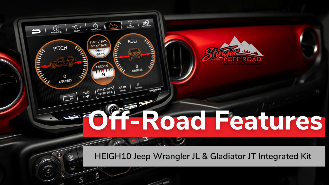 Off-Road Features! Stinger HEIGH10 Jeep Wrangler JL & Gladiator JT Integrated Kit