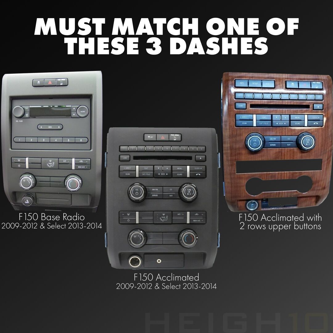 Ford F-150 (2009-2014) HEIGH10 10" Radio Kit