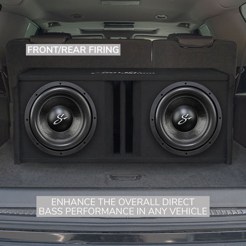 Dual 10" 1,400 Watt (RMS) Complete Subwoofer Enclosure (1,400 Watts RMS/2,400 Watts Max) Bass Package with Amplifier & 4GA Wiring Kit