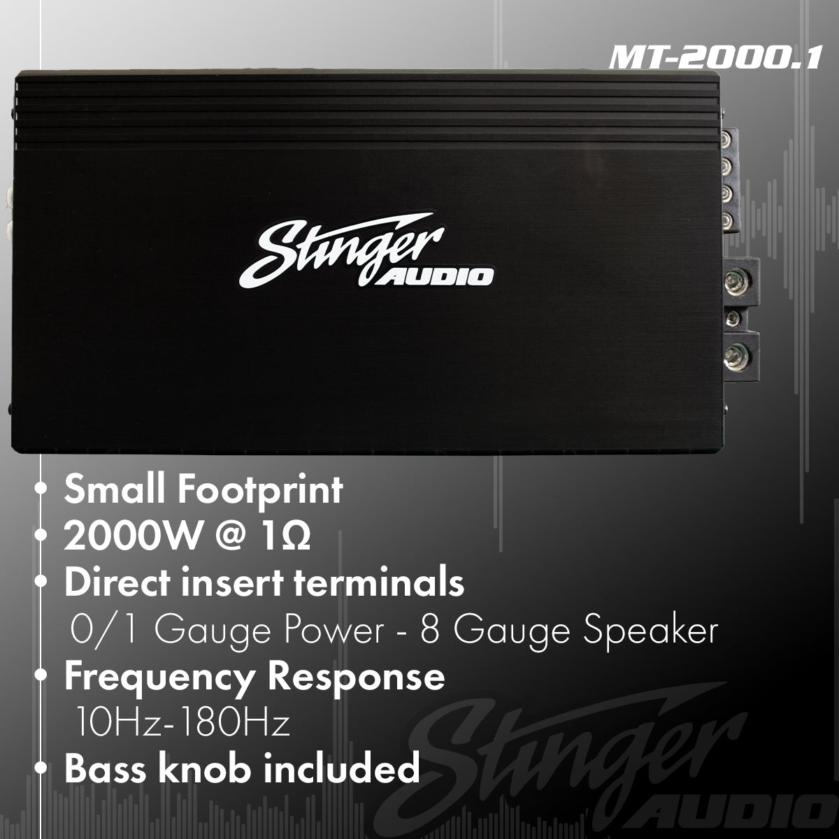 Dual 10" 2,000 Watt (RMS) Loaded Ported Subwoofer Enclosure (2,000 Watts RMS/3,000 Watts Max) Bass Package with Amplifier & Complete Wiring Kit