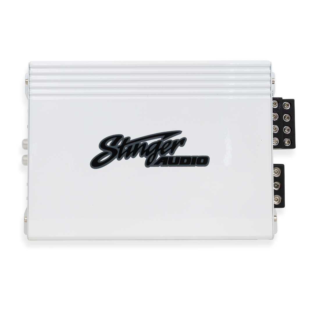 Stinger Audio 4 channel white marine amplifier