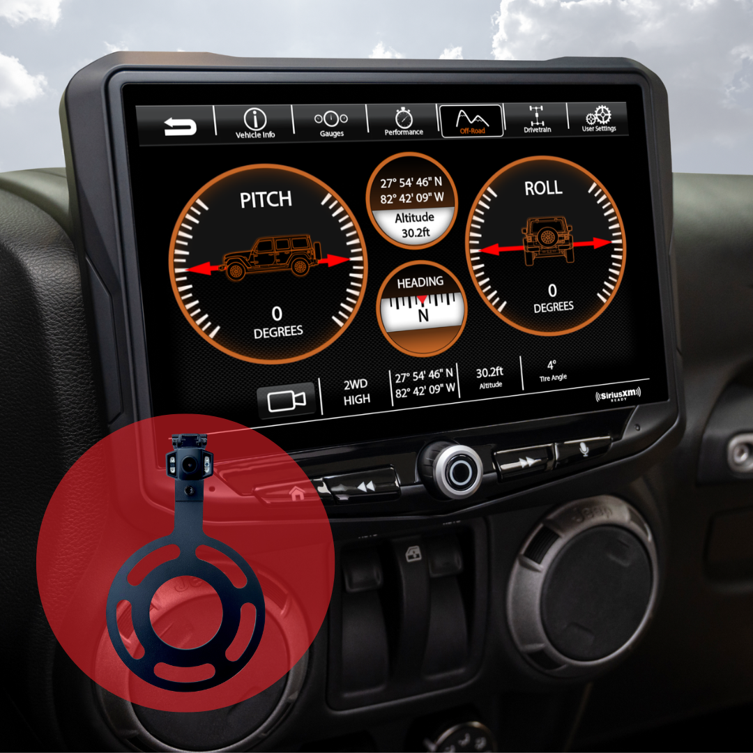 Jeep Wrangler JK (2011-2018) HEIGH10 10" Radio Fully Integrated Kit with Backup Camera & Spare Tire Mount