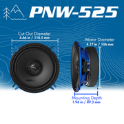 AudioControl PNW Series 5.25” High-Fidelity Coaxial Speakers