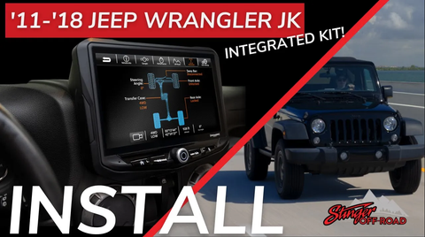 Jeep Wrangler JK (2011-2018) HEIGH10 10" Radio Fully Integrated Kit with HD Dual Blind Spot Camera Kit (set of two)