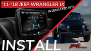 Jeep Wrangler JK (2011-2018) HEIGH10 10" Radio Fully Integrated Kit with AHD Night Vision Backup Camera & Spare Tire Mount