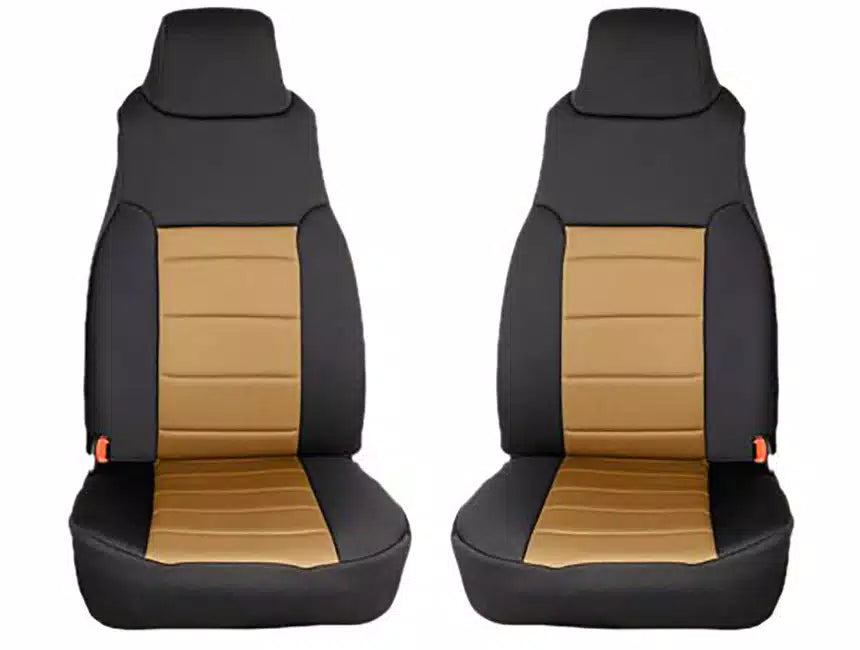 Jeep Wrangler JK (2011-2018) Neoprene Front Seat Covers (Tan/Black)