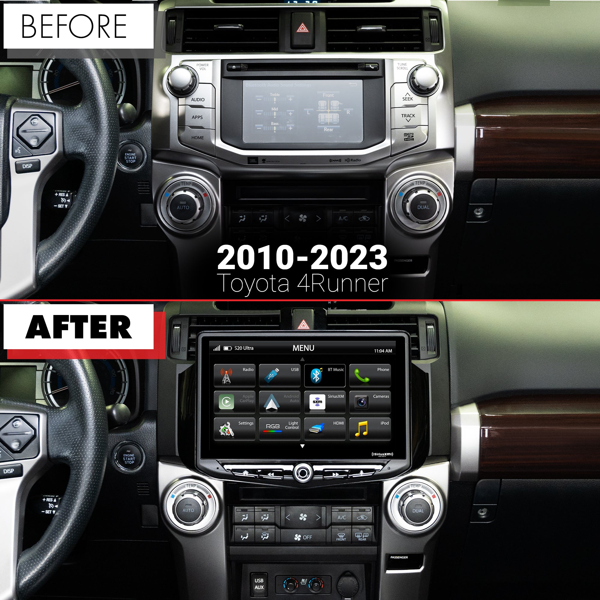 Toyota 4Runner (2010-2023) HEIGH10 10" Plug-and-Play Radio Kit