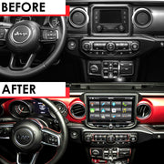 Jeep JL Stinger HEIGH10 Radio dash before and after