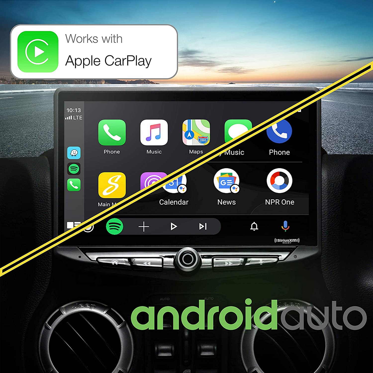 Jeep Wrangler JK Apple CarPlay & Android Autofor Stinger HEIGH10 Radio