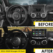 Jeep Wrangler JK before and after for Stinger HEIGH10 Radio