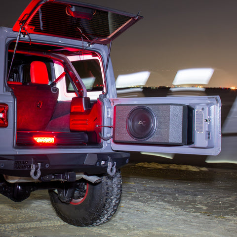 Jeep Wrangler JL (2018-2023) HEIGH10 10" Radio Kit with 400 Watt (RMS) Swing Gate Subwoofer Enclosure (400 Watts RMS/800 Watts Max)