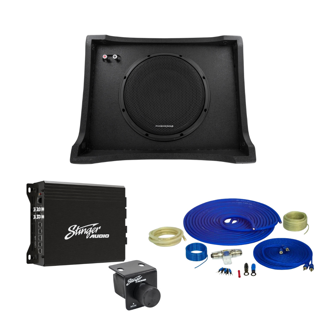 10" 400 Watt (RMS) Under-Seat Loaded Ported Subwoofer Enclosure Bass Package for Chevy Silverado/GMC Sierra Trucks (2007-2020)