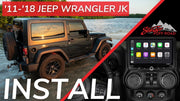 Jeep Wrangler JK (2011-2018) HEIGH10 10" Radio Kitwith 400 Watt (RMS) Swing Gate Subwoofer Enclosure (400 Watts RMS/800 Watts Max) and Spare Tire Backup Camera
