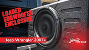Jeep Wrangler JK/JL 400 Watt (RMS) Swing Gate Loaded Subwoofer Enclosure with Car Audio Amplifier and Complete Wiring Kit