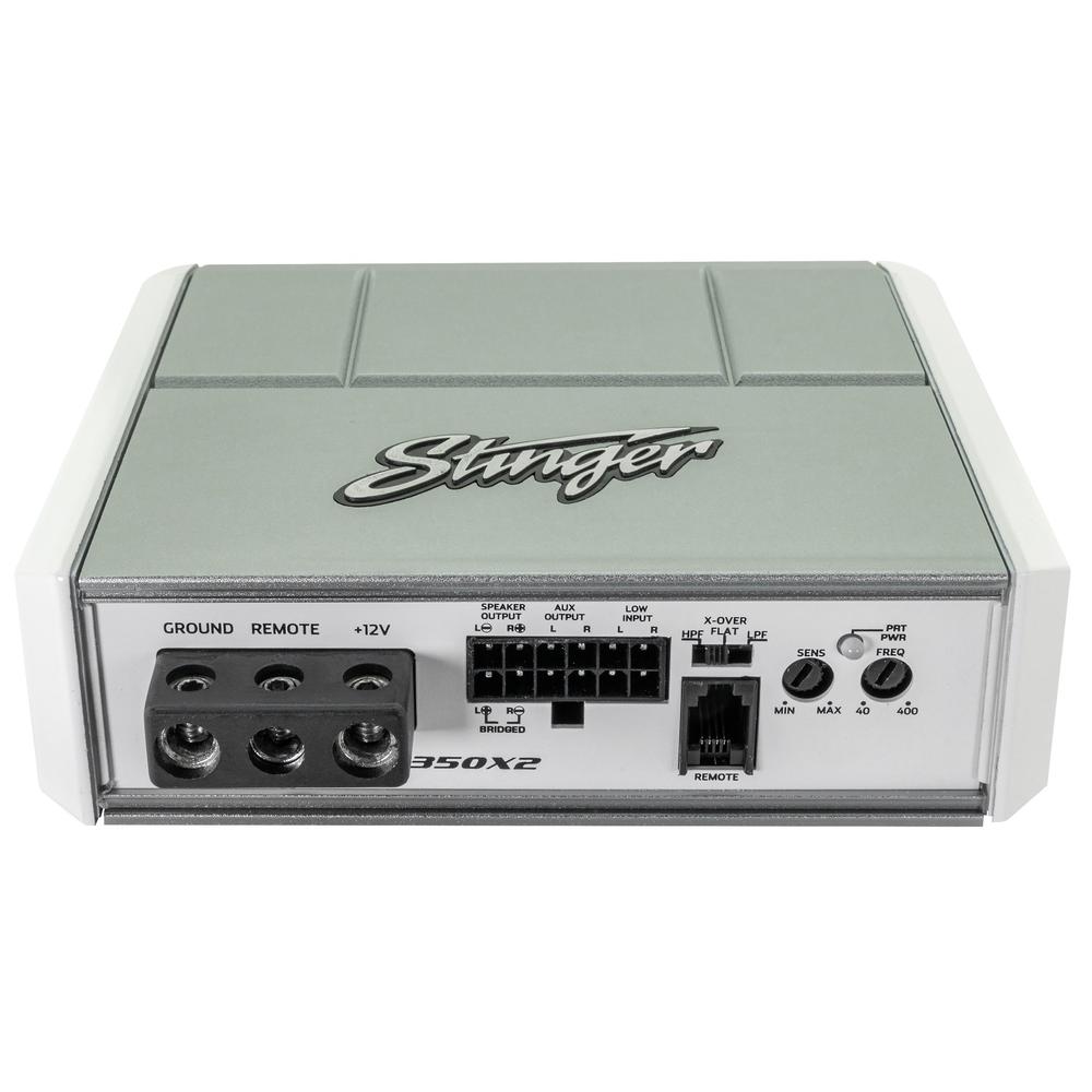 Stinger Marine & Power Sports Micro 2-Channel 350 Watt Amplifier with 8GA Wiring Kit
