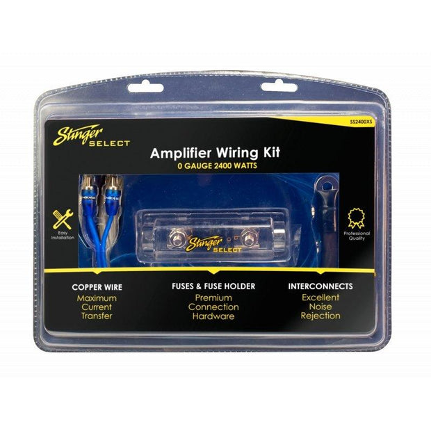 1/0 Gauge 2,400 Watt Complete Amplifier Wiring Kit
