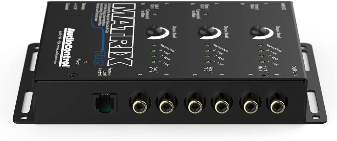AudioControl Matrix Plus Black 6-Channel Line Driver with Remote Level Control Input