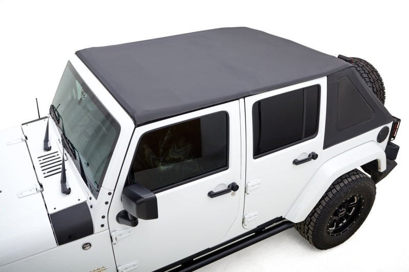 Jeep Wrangler JKU 4-Door (2007-2018) Stitch Cloth Voyager Top (Black Diamond)
