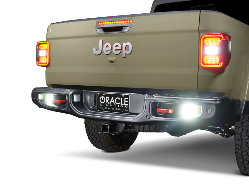 Jeep Gladiator JT (2020-2022) Rear Bumper LED Reverse Lights (6000K)