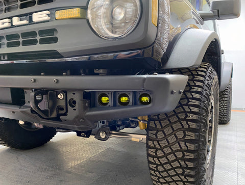 Ford Bronco (2021+) Triple LED Fog Light Kit for Steel Bumper | Yellow