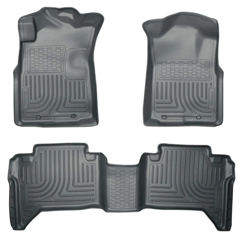 Toyota Tacoma (2005-2015) WeatherBeater Front & Rear Floor Liners (Grey)