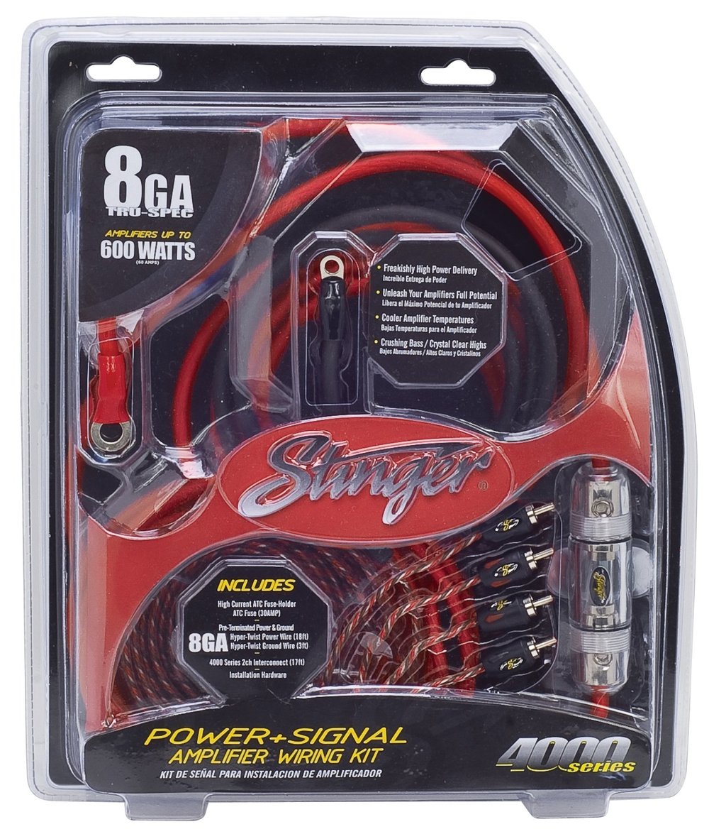 8GA 600 Watt Complete Amplifier Wiring Kit