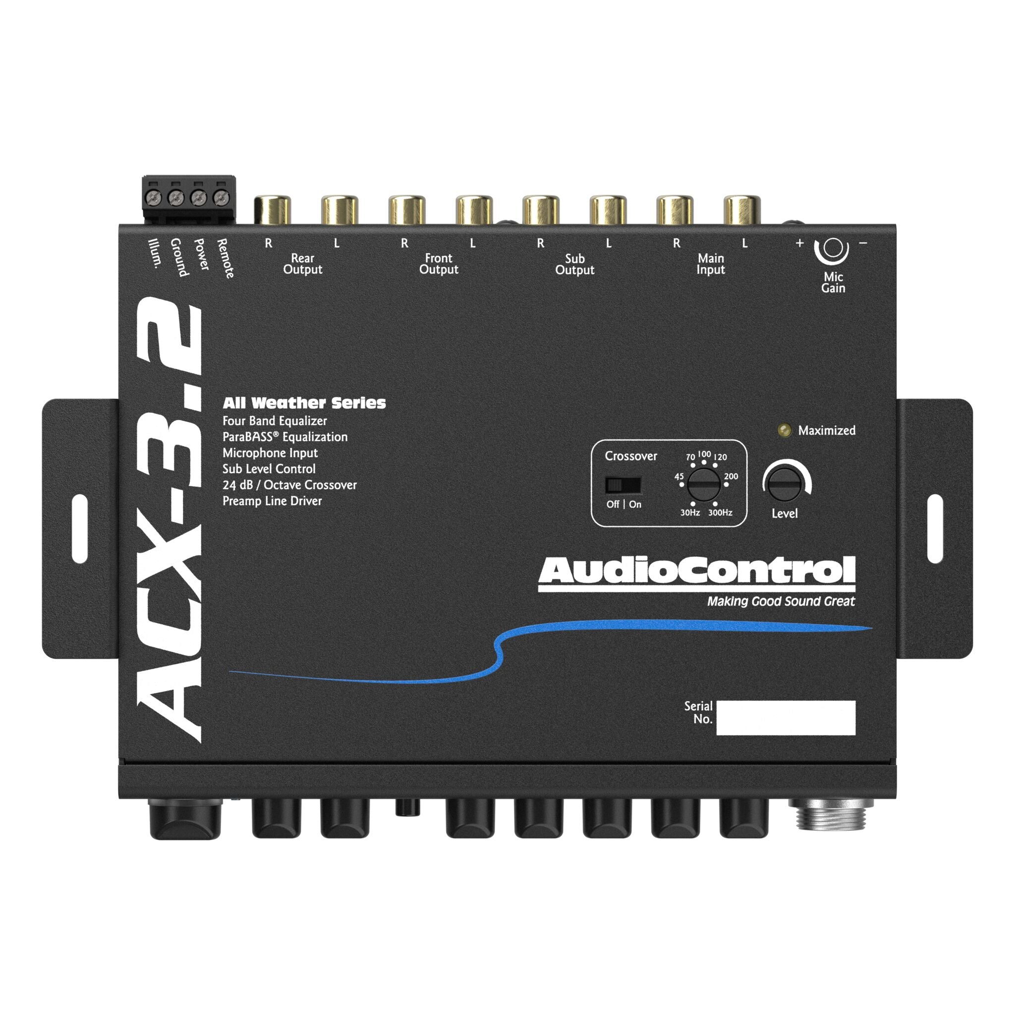 AudioControl ACX-3.2 All Weather Equalizer & Crossover with Paging Mic
