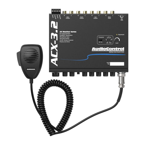 AudioControl ACX-3.2 All-Weather Equalizer & Crossover with Paging Mic
