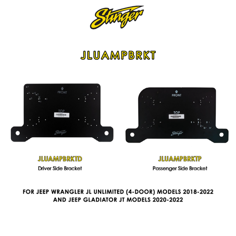 Under Seat Amplifier Mounting Bracket for Jeep Wrangler JL Unlimited (2018-2023) & Jeep Gladiator JT (2020-2023)