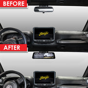 Jeep Wrangler Clear-View HD Backup Camera and Replacement Rearview Mirror with Full Screen Monitor Kit with Built-In DVR