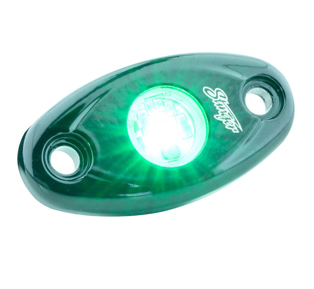 Vivid Green Liquid, Mud, Dust & Impact resistant LED Rock Lights (2 Pair)