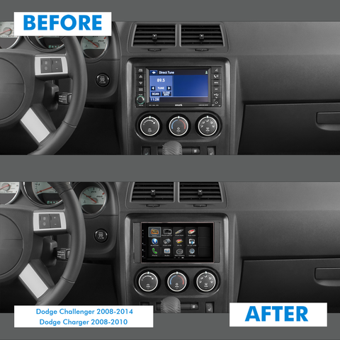 Dodge Challenger (2008-2014) & Dodge Charger (2008-2010) 6.8” Double DIN Touch Screen Radio Kit