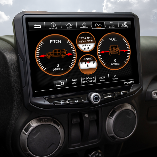 Jeep Wrangler JK (2011-2018) HEIGH10 10" Radio Fully Integrated Kit with Vehicle Information and Off-Road Mode