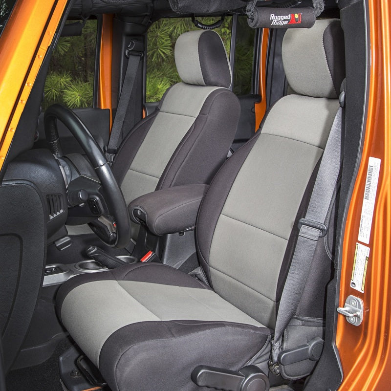 Jeep Wrangler JK 4-Door (2011-2018) Seat Cover Kit (Black/Gray)