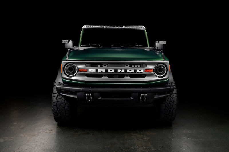 Ford Bronco (2021+) Integrated Windshield Roof LED Light Bar System (Carbonized Grey)