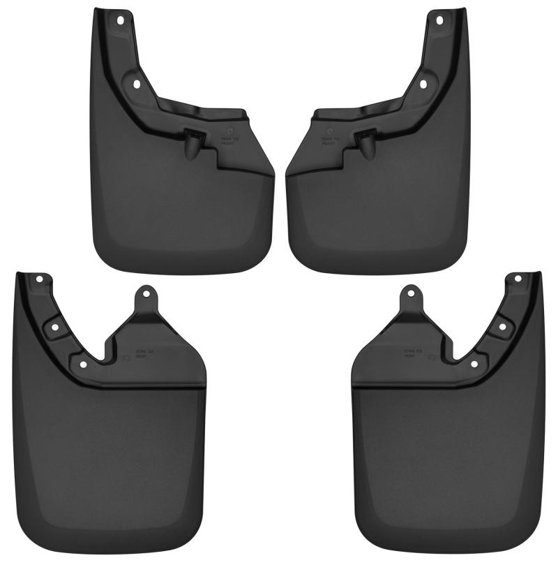 Toyota Tacoma (2016-2023) Black Front and Rear Mud Guards (Models with OE Fender Flares)