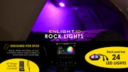 Enlight10 8 Piece RGB Dynamic Rock Light Kit with Bluetooth Remote and On/Off Switch