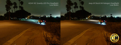 KC HiLiTES Jeep Wrangler JK (2007-2018) 7" Gravity LED Pro DOT Approved Replacement Headlight (Single)