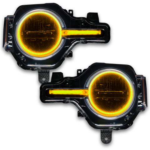 Ford Bronco (2021-2022) Headlight Halo Kit wit DRL Bar | Base Headlights ColorSHIFT (RF Controller)