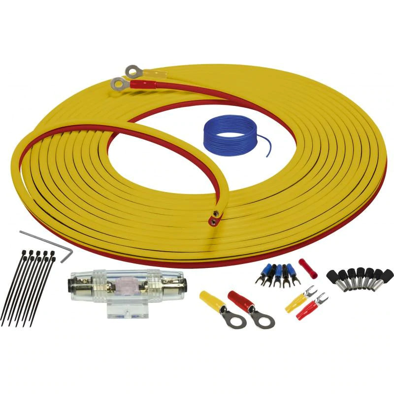4GA Marine Compliant Wiring Kit with Dual Siamese Power/Ground Wire (7 Meter)