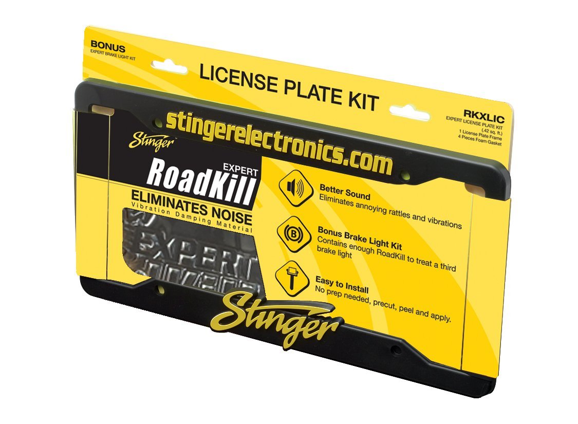 RoadKill Vibration Damping Material License Plate Kit